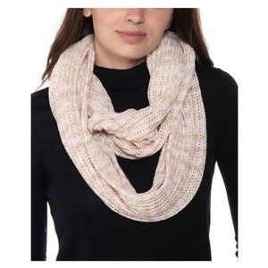 Style & Co Women's Neutral Ivory Space-Dye Ribbed Infinity Scarf One Size
